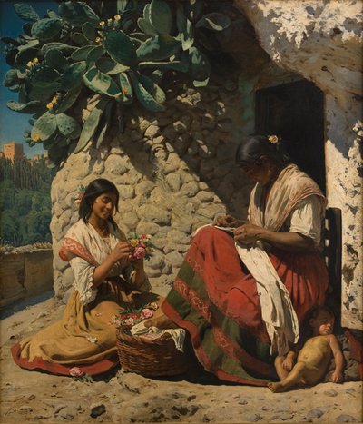 Two Gypsy Women Outside Their Home by Peder Severin Krøyer